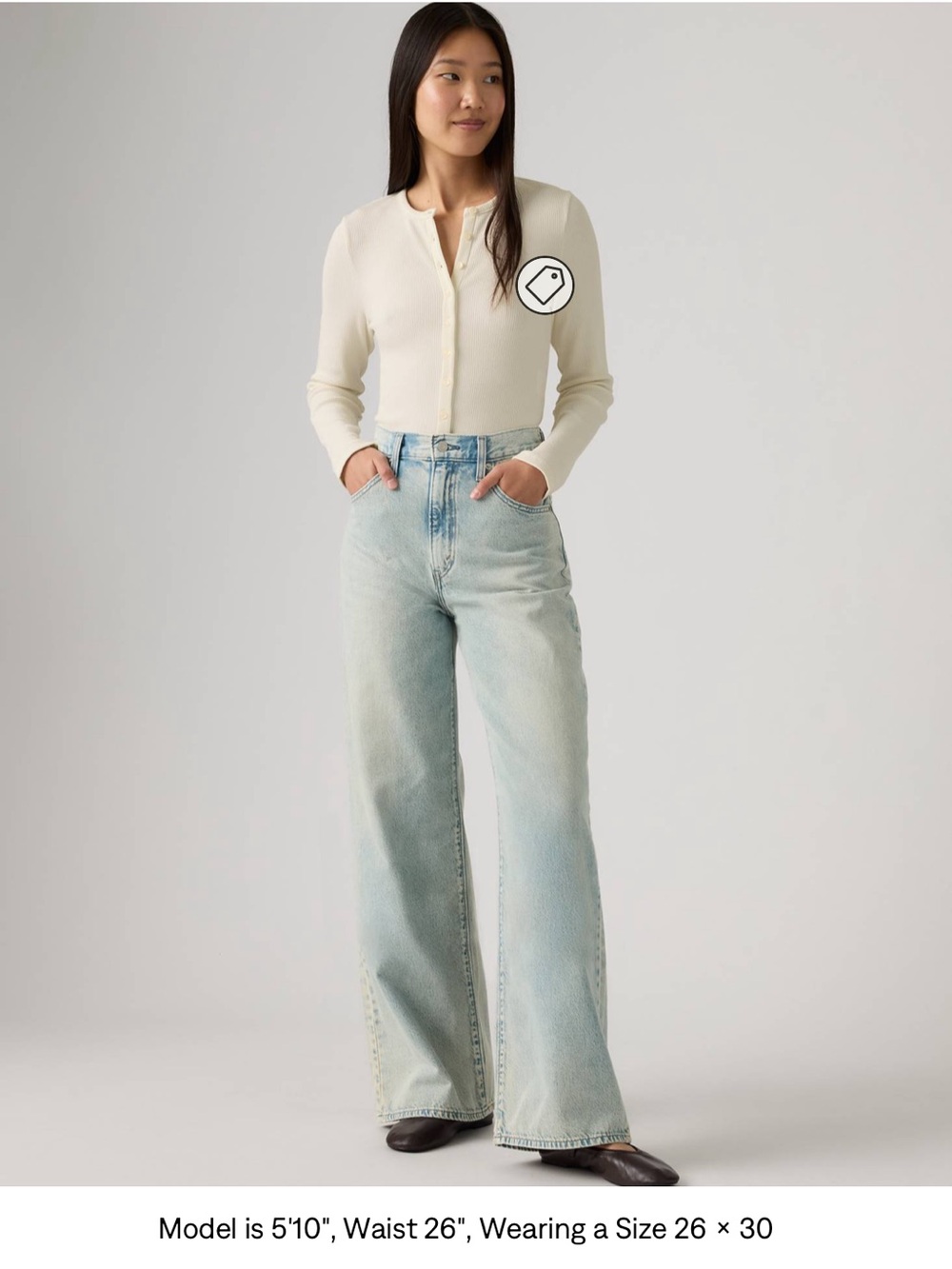 Levi's Women's Cinch Baggy Jeans - Light Wash Blue
